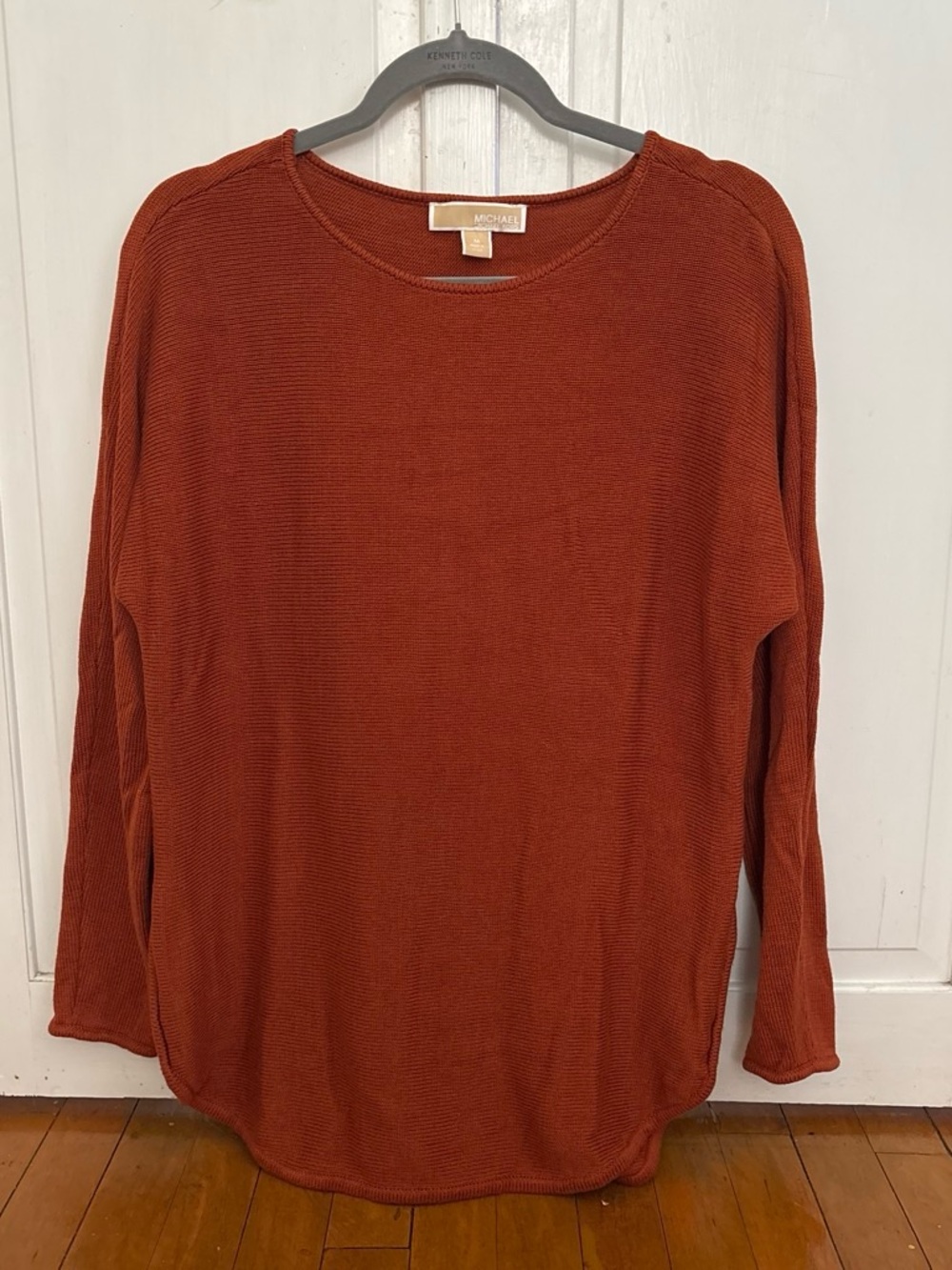 Michael Kors Off-the-Shoulder Sweater in Rust